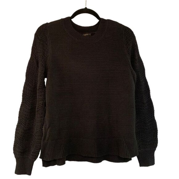 Christian Siriano Women’s Pointelle Pullover Crewneck Lace Sweater SZ Small NWT - Picture 2 of 10